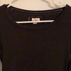 aerie Tops - Black Waffle Shirt aerie Tops - Black Waffle Shirt